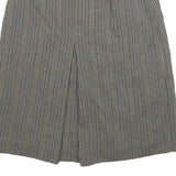 Womens Grey Check Mini Woven Belted Skirt Size S Classic Office Wear