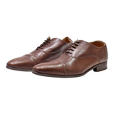 FINSBURY Oxford Shoes Brown Leather Mens UK 9