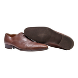 FINSBURY Oxford Shoes Brown Leather Mens UK 9