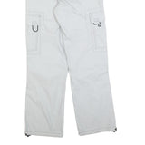 Mens Regular Fit Light Grey Polyester Blend Toggle Closure Cargo Trousers W30