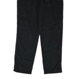 CLUB ROOM Mens Black Cotton Blend Regular Fit Straight Trousers W34 L32 Zip