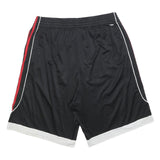 ADIDAS Mens Black Sports Shorts XL W34 Red Stripe Polyester Athletic Gym