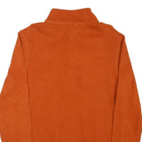 TOMMY HILFIGER Mens Orange Plain Pullover Button Neck Cotton Blend Jumper M