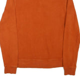 TOMMY HILFIGER Mens Orange Plain Pullover Button Neck Cotton Blend Jumper M
