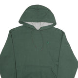 CHAMPION Mens Green Pullover Hoodie M Minimal Embroidered Logo