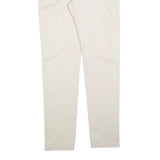 HARMONT AND BLAINE Womens Cotton Blend Cream Slim Straight Trousers W34 L32