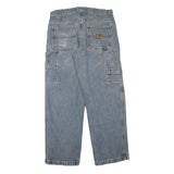 CARHARTT Mens Jeans Blue Regular Loose Denim Light W36 L32 Workwear Utility