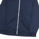 ADIDAS Mens Navy L Basketball Track Jacket L Polyester Zip Climalite Casual