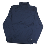 ADIDAS Mens Navy L Basketball Track Jacket L Polyester Zip Climalite Casual