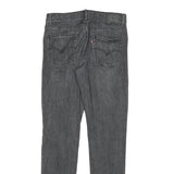 LEVI'S Boys Slim Black Denim Jeans W29 L30 Zip Cotton Blend