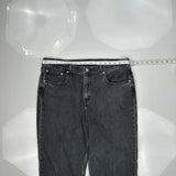 Levis Low Pro Straight Jeans - 36W 29L Gray Cotton