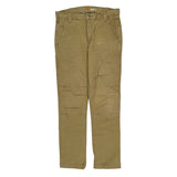Carhartt Double Knee Carpenter Trousers - 33W 32L Khaki Cotton