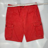 Levis Cargo Cargo Shorts - 34W 11L Red Cotton