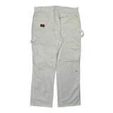 Dickies Carpenter Trousers - 34W 30L White Cotton