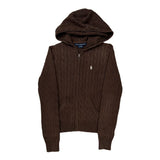 Ralph Lauren Sport Cable Knit Sweater - Medium Brown Cotton
