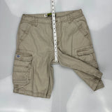 Lee Cargo Shorts - 32W 11L Khaki Cotton