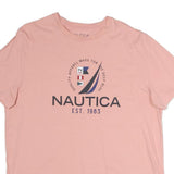 NAUTICA Mens Pink Cotton Graphic T-Shirt XL Short Sleeve Crew Neck Casual