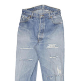 LEVI'S Womens Jeans Blue Regular Straight Denim Light W26 L22 Distressed Cotton