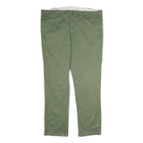 LEVI'S Mens Cotton Green Regular Straight Trousers W40 L32 Classic Casual