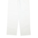 DICKIES Womens Cotton Blend White Regular Fit Straight Leg Trousers W30 L30