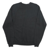 JERZEES Womens Black Sweatshirt Crew Neck L Cotton Pullover Cherry Motif