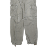 CARHARTT Mens Cotton Blend Grey Regular Cargo Trousers W30 L30 Workwear Durable