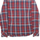 LEVI'S Mens Red & Blue Check Shirt S Western Button-Up Casual Cotton