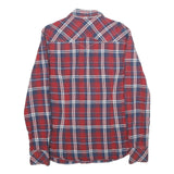 LEVI'S Mens Red & Blue Check Shirt S Western Button-Up Casual Cotton