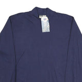RUSSELL ATHLETIC Mens Navy Blue Classic Long Sleeve Crew Neck T-Shirt M Cotton