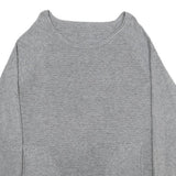 Womens Grey Plain Jumper Round Neck Basic Knit L Casual Comfort Lightweight