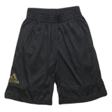 ADIDAS Mens Black & Gold Sports Casual Polyester Shorts S W25 Gym Training
