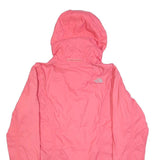 THE NORTH FACE Womens Pink Outdoor Jacket M Polyester Zip Hooded Plain Light