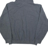 GILDAN Mens Grey Connecticut Print Pullover Hoodie L Casual Cotton Blend