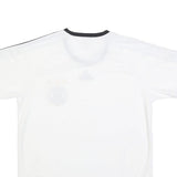 ADIDAS Mens White Black Germany Football T-Shirt M Short Sleeve Crew Neck Sports
