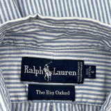 Age 6 Ralph Lauren Striped Shirt - Small Blue Cotton