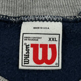 90'S Blank Made In USA Wilson Sweatshirt - 2XL Blue Cotton Blend