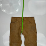 Dickies Carpenter Pants - 35W 30L Brown Cotton