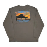 Whiskey Row Harley Davidson Graphic Long Sleeve T-Shirt - XL Gray Cotton