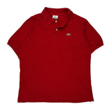 Lacoste Polo Shirt - XL Red Cotton