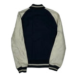 Jc Penny Varsity Jacket - Medium Navy Cotton Blend