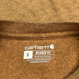Carhartt Graphic T-Shirt - Small Brown Cotton