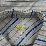 Mountain Hard Wear Striped Short Sleeve Shirt - Large Gray Cotton