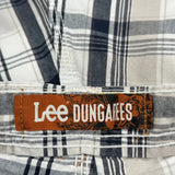 Lee Checked Cargo Shorts - 34W 11L Black & White Cotton