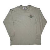 Castaway Cay Disney Cartoon Long Sleeve T-Shirt - XL Beige Cotton