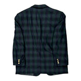 Burberry Checked Blazer - Large Green Wool