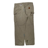 Carhartt Double Knee Carpenter Trousers - 36W 31L Khaki Cotton
