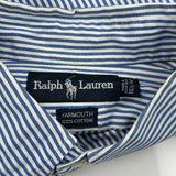 Ralph Lauren Striped Shirt - Large Blue Cotton