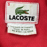 Lacoste Polo Shirt - Large Red Cotton