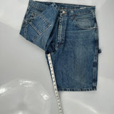 Wrangler Carpenter Shorts - 33W 10L Blue Cotton