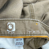 Carhartt Cargo Trousers - 34W 34L Khaki Cotton